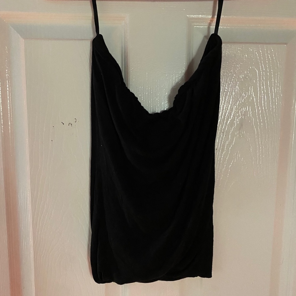 Black Crop Top Bandeau